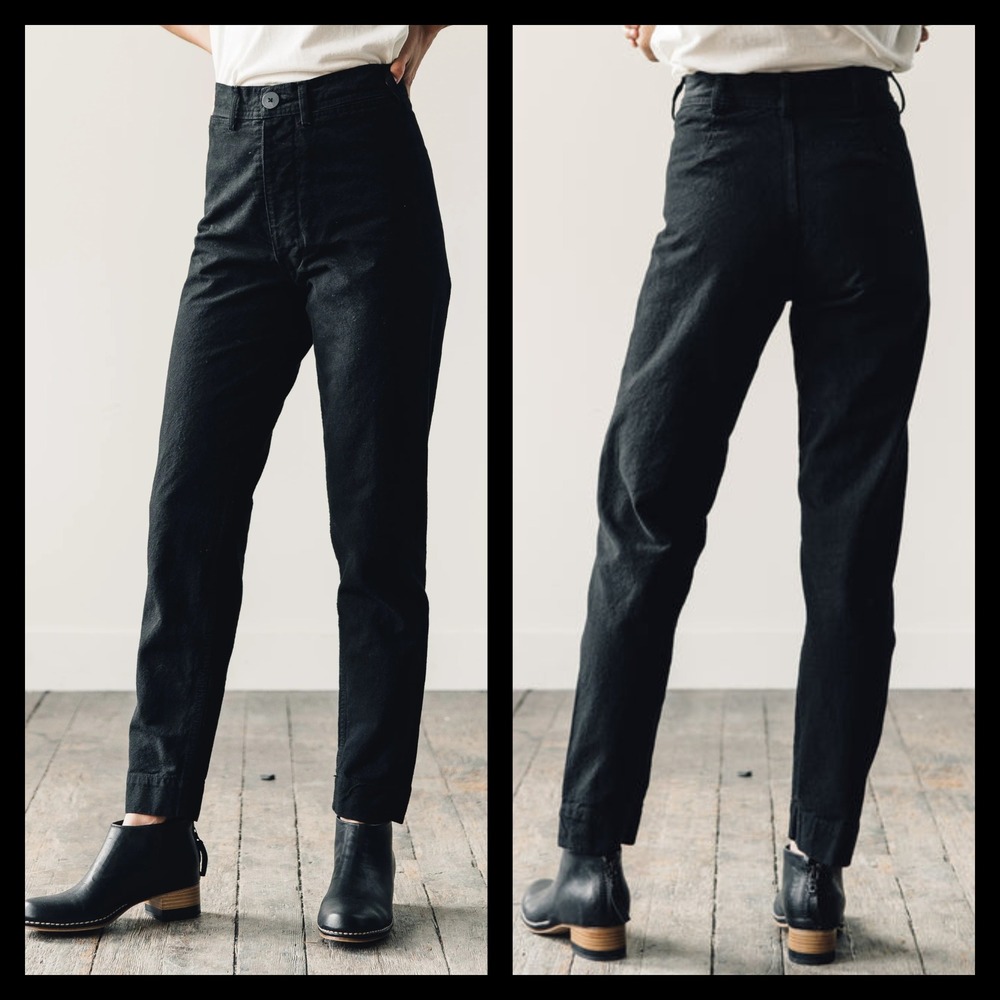 Jesse Kamm Womens Ranger Pants Size 10 High Rise Cotton Canvas Capsule Tapered